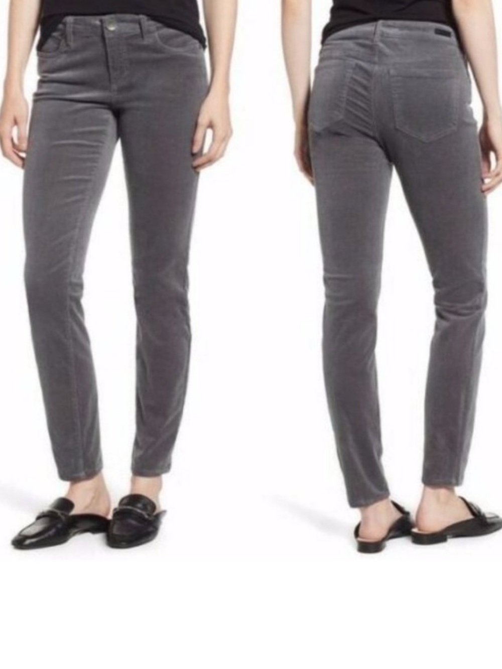 Kut from Kloth Diana Gray Corduroy Skinny Pant 14